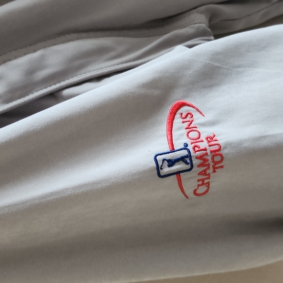 ProQuip WindShield Men's Jacket L Beige Weatherwear Removable Sleeves Full Zip - Picture 4 of 14